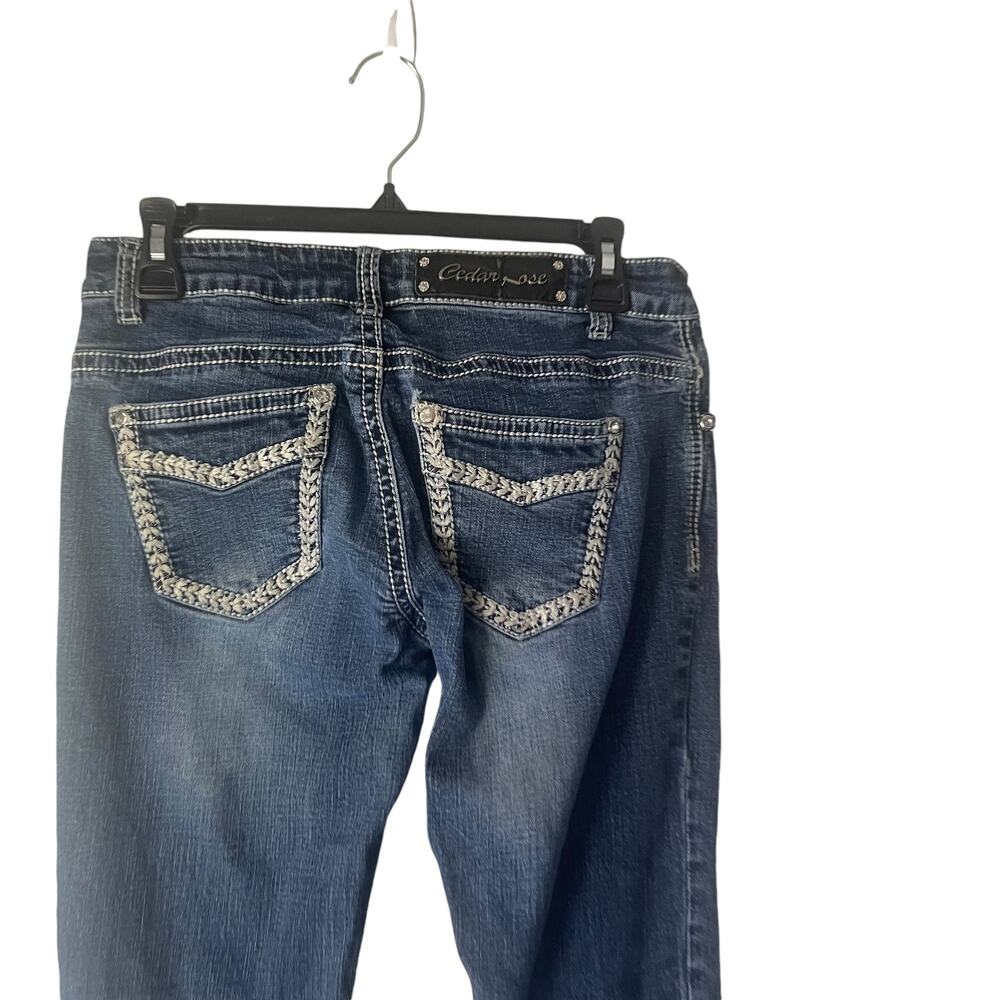 Cedar Rose Women's Size 26 X 36 Tall Rodeo Medium‎ Wash Straight Leg Jeans